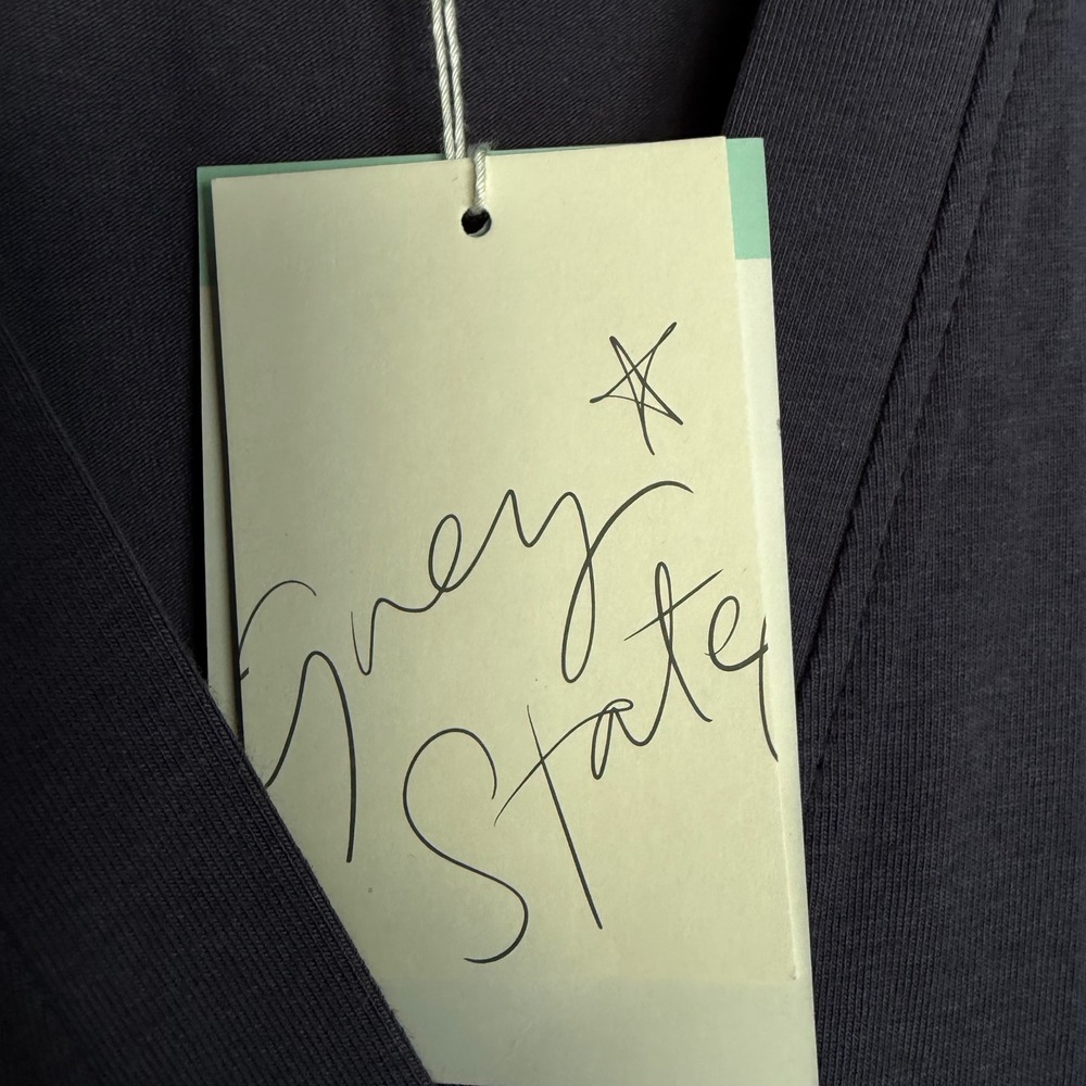 Grey State Midi Dress Wren Graphite Versatile Sustainable Minimalist Large NWT - Picture 8 of 10